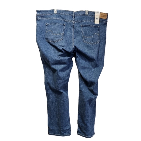 NWT Signature Levi Strauss Mid Rise Straight Jeans Plus 28M Super Stretch New 28 - Picture 2 of 8